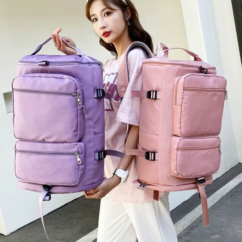 Stylish Waterproof Large Travel Backpack for Women - Casual Daypack with Luggage Strap, Perfect for Sports and Yoga - Alrickas’ UNIQUE BOUTIQUE