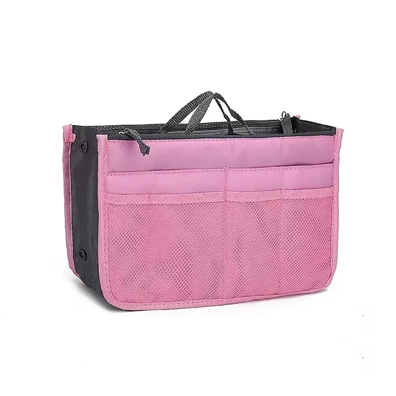 Women Make up Cosmetic Bag Travel Handbag Nylon Large Container Make up Case Organizer Bags Ladies Foldable Purse Clutch Bag