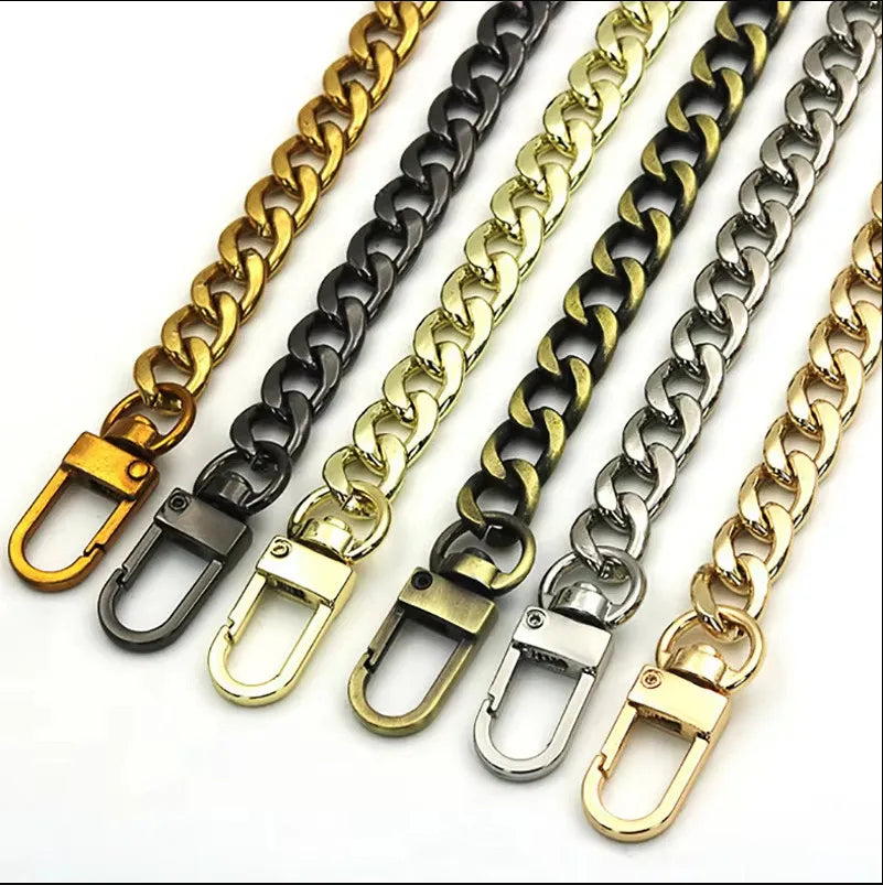 Steel Bag Chains 9Mm Detachable Replacement Purse Chain, Bag Belts Straps for Handbags Handle Accessories Shoulder Crossbody