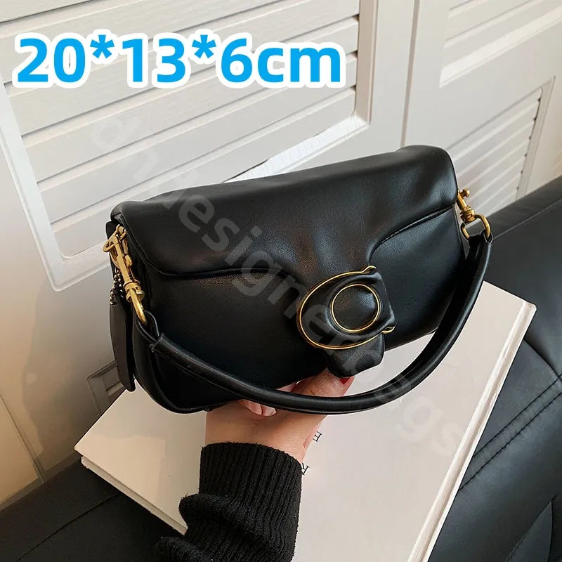 Luxury Soft Leather Crossbody Bag for Women - Designer Cloudy Purse & Mini Wallet in Black - Alrickas’ UNIQUE BOUTIQUE