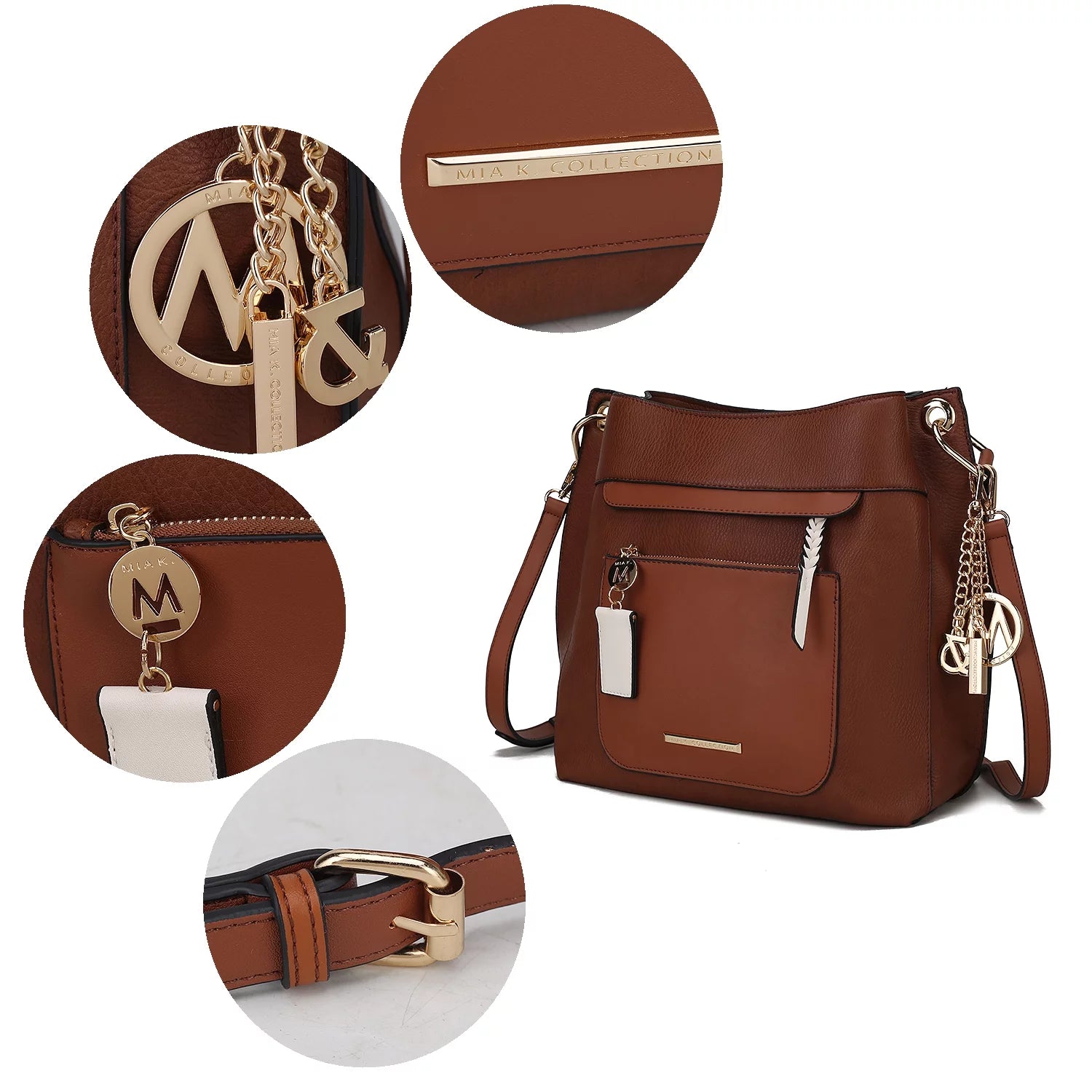 Chic Red Vegan Leather Hobo Bag & Wristlet Wallet Set for Women by Mia K - Stylish Shoulder Purse 2-Piece Collection - Alrickas’ UNIQUE BOUTIQUE
