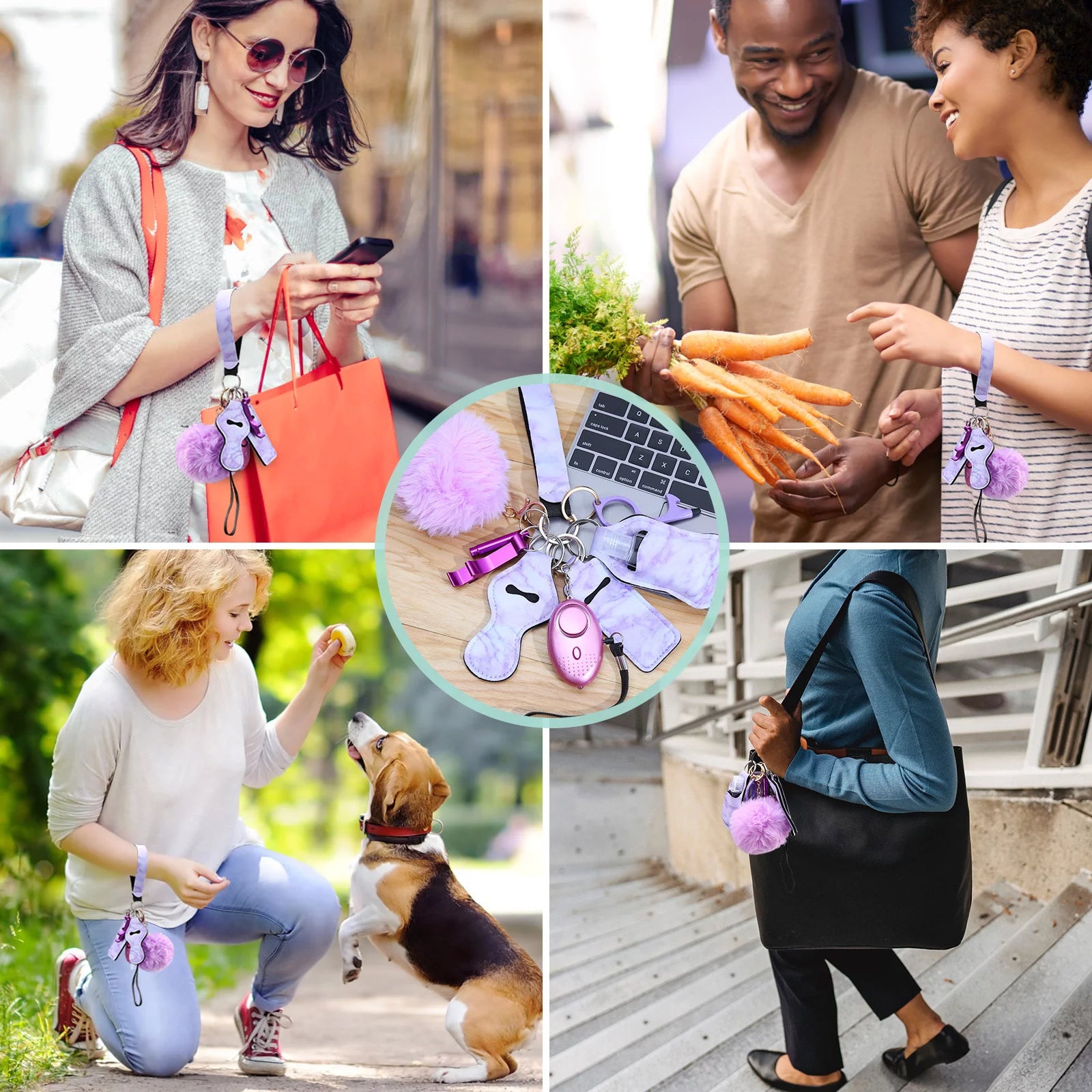 Empower Your Safety: Stylish Personal Alarm Keychain Set for Women - Alrickas’ UNIQUE BOUTIQUE