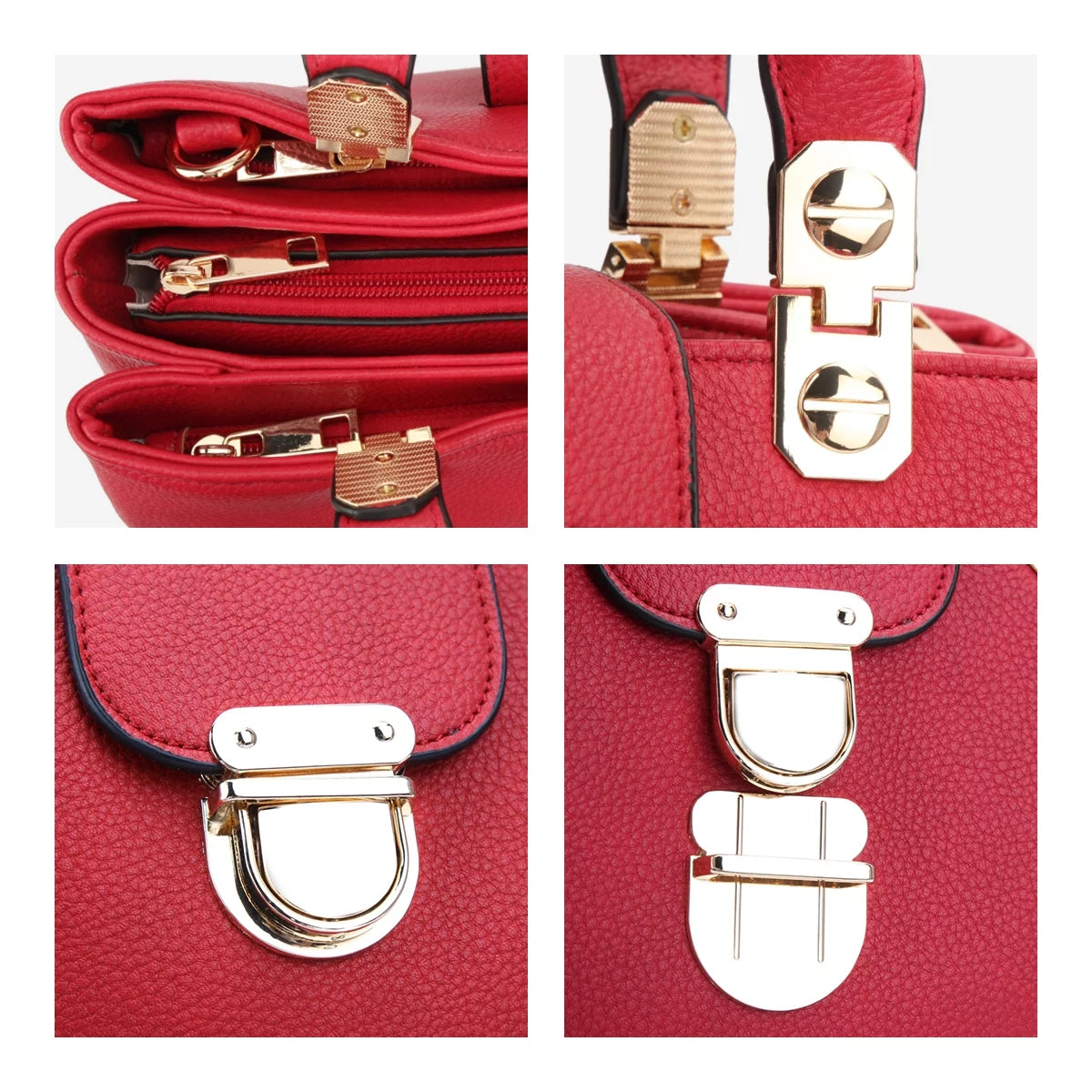 Chic Vegan Leather Women's Satchel Handbag - Stylish Medium Tote & Shoulder Bag - Alrickas’ UNIQUE BOUTIQUE