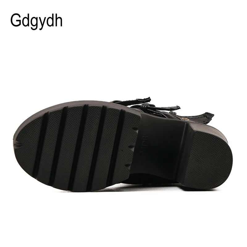 Sexy Rivet Black Ankle Boots Women Platform Soft Leather Autumn Winter Ladies Boots with Zipper Ultra High Heels Shoes - Alrickas’ UNIQUE BOUTIQUE