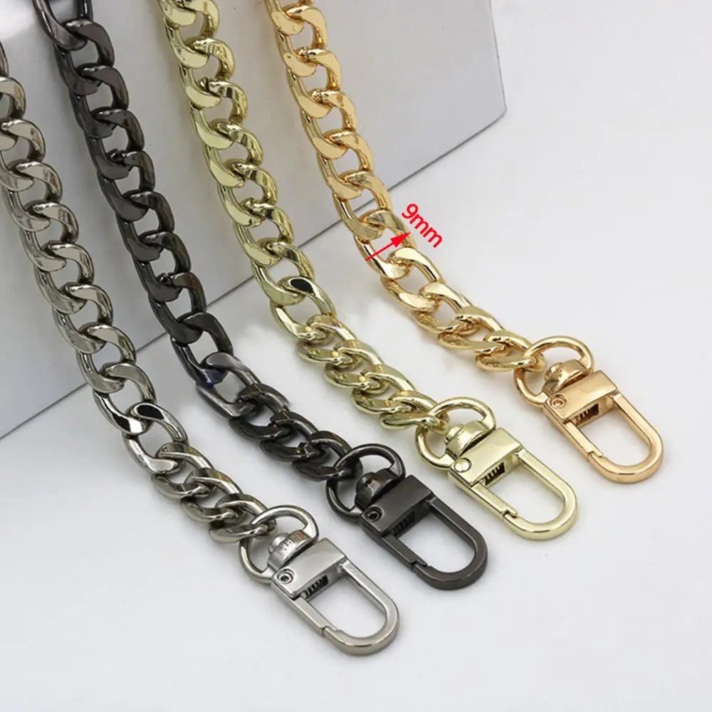 Steel Bag Chains 9Mm Detachable Replacement Purse Chain, Bag Belts Straps for Handbags Handle Accessories Shoulder Crossbody