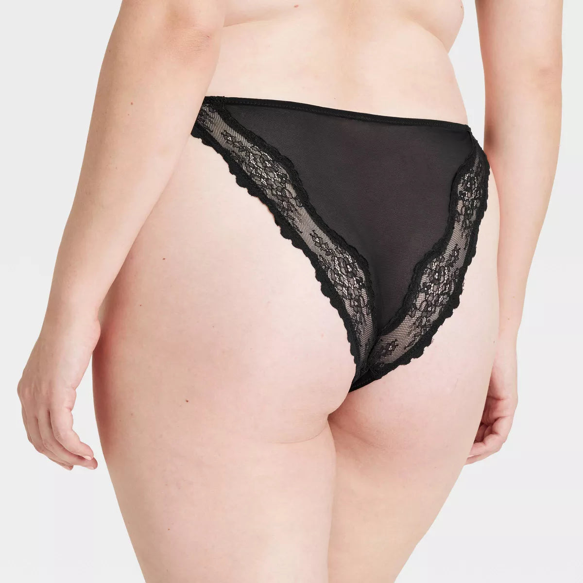 Women'S Satin and Lace Lingerie Cheeky Underwear - Auden