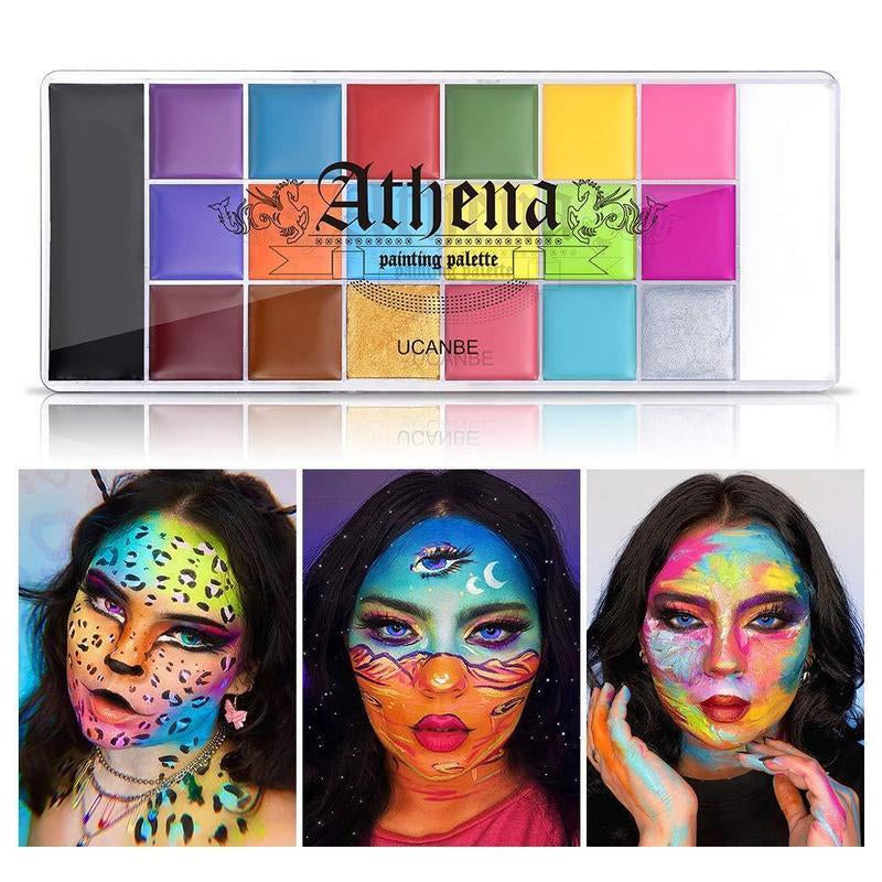 UCANBE Athena Professional Non-Toxic Face and Body Oil Paint Palette - Perfect for Halloween, Special Effects, and Party Makeup for All Ages! - Alrickas’ UNIQUE BOUTIQUE