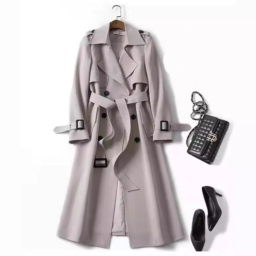 Women'S Trench Coats Winter Long Shirt Dress Women Brown Windbreak Coat Korean plus Large Size Casual Outerwear Thickening Fashion