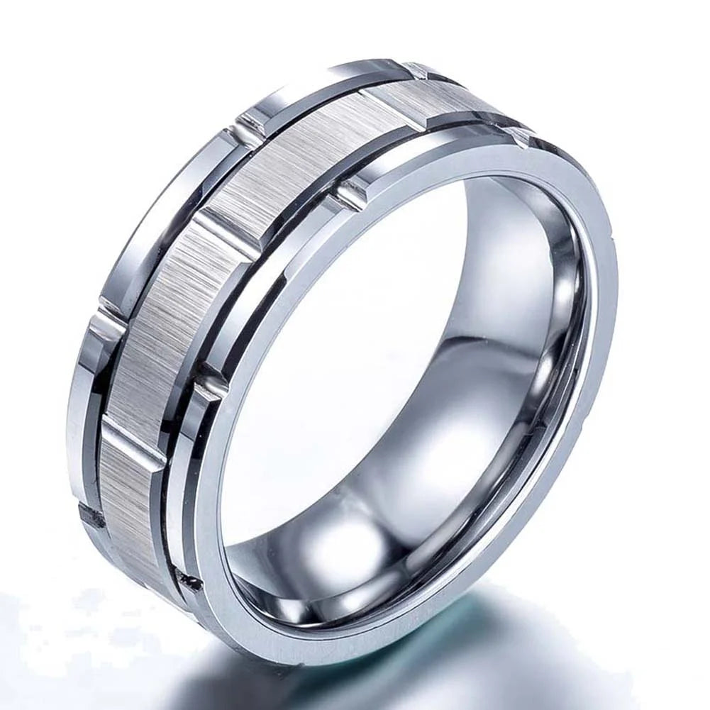 Elegant 10Kt White Gold Plated Matching Couple Rings Set with CZ for Women - Perfect Wedding Bands - Alrickas’ UNIQUE BOUTIQUE