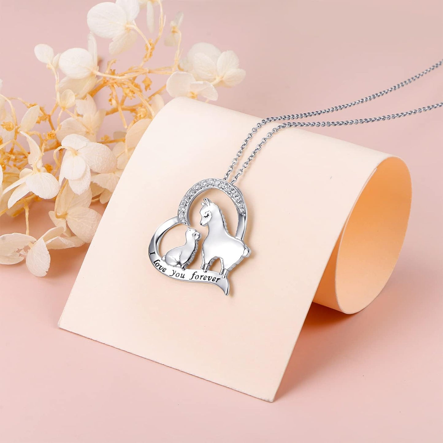 Animal Necklaces for Women Girls 925 Sterling Silver Frog/Ladybug/Guinea Pig/Camel/Giraffe/Cat/Mushroom/Dove Pendant Necklace Christmas Jewelry Birthday Gifts