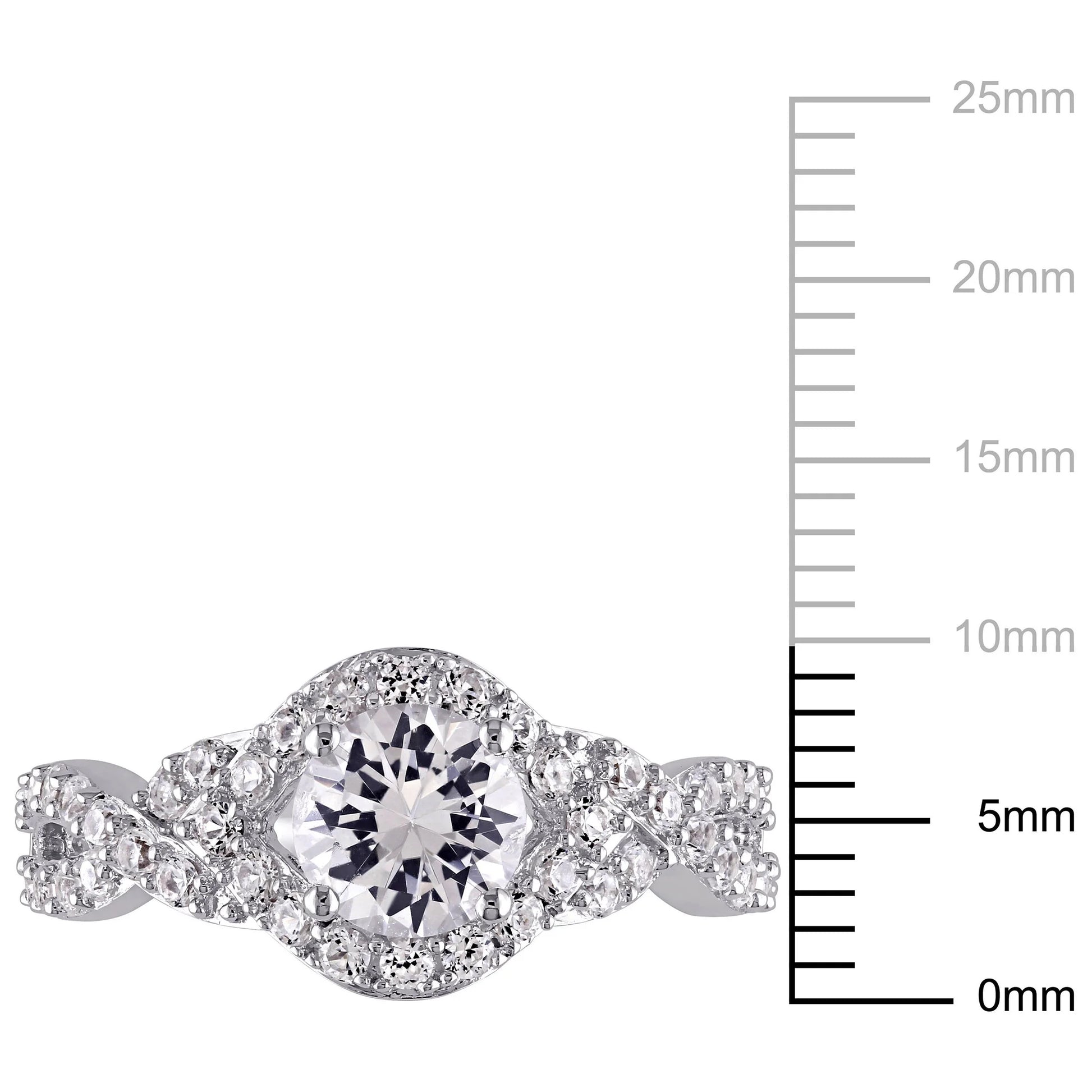 Stunning Created Sapphire Sterling Silver Engagement Ring for Women - Alrickas’ UNIQUE BOUTIQUE