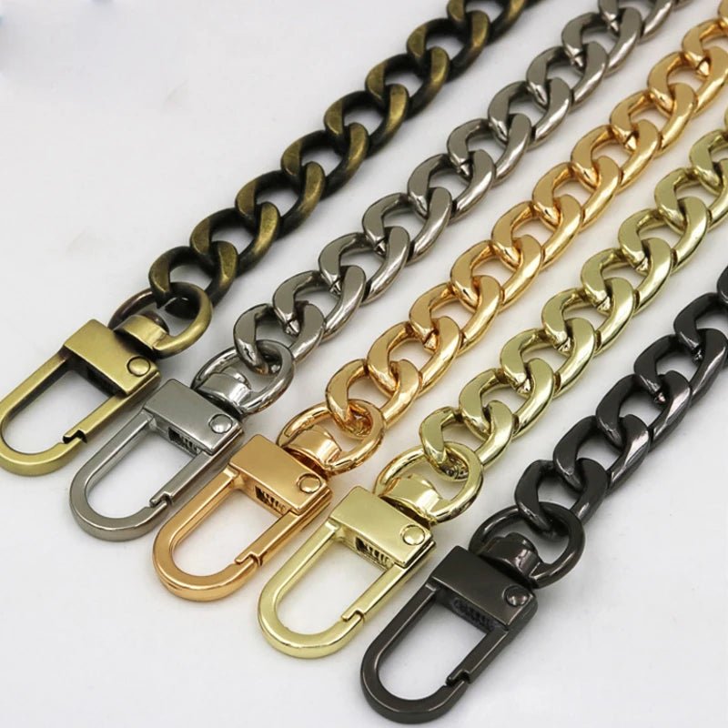 Steel Bag Chains 9Mm Detachable Replacement Purse Chain, Bag Belts Straps for Handbags Handle Accessories Shoulder Crossbody