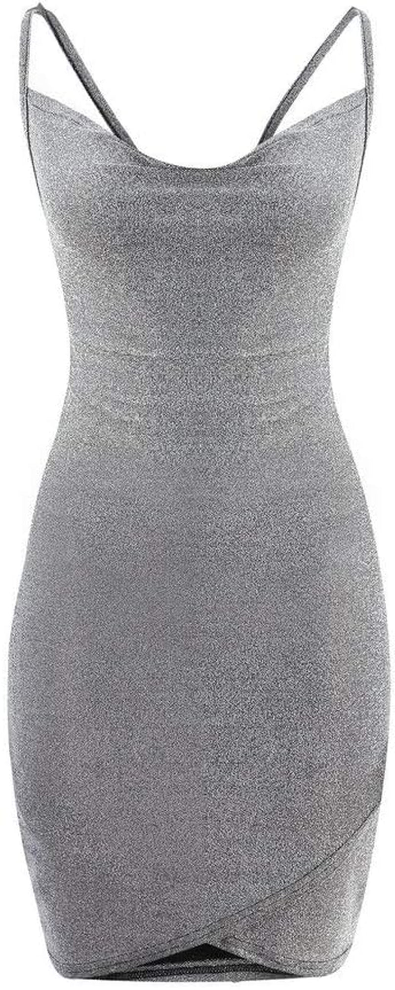 Women'S Sexy Glitter Spaghetti Strap Mini Party Dress
