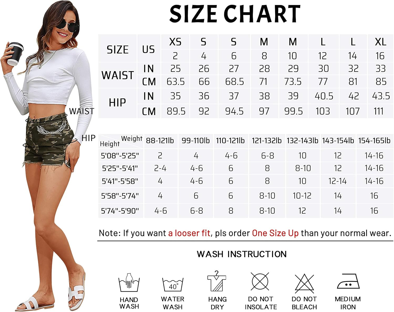 High-Waisted Ripped Denim Jean Shorts for Women - Casual Stretchy Camo Summer Style - Alrickas’ UNIQUE BOUTIQUE