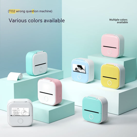Portable Mini Thermal Label Printer Home Photo Printer Student Wrong Question Printer Bluetooth-compatible Mini Label Printer Price Tag - Alrickas’ UNIQUE BOUTIQUE