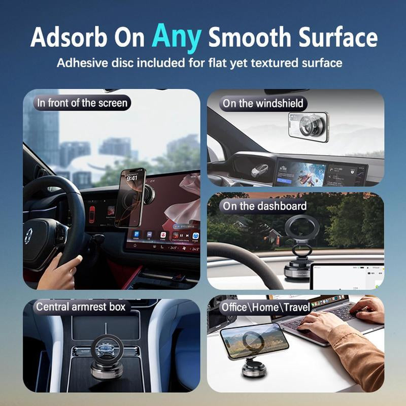 Ultimate MagSafe Car Phone Holder - 28+LBS Strong Suction, 360° Rotatable Stand for iPhone 12-16 Pro Max - Ideal for Everyone! - Alrickas’ UNIQUE BOUTIQUE