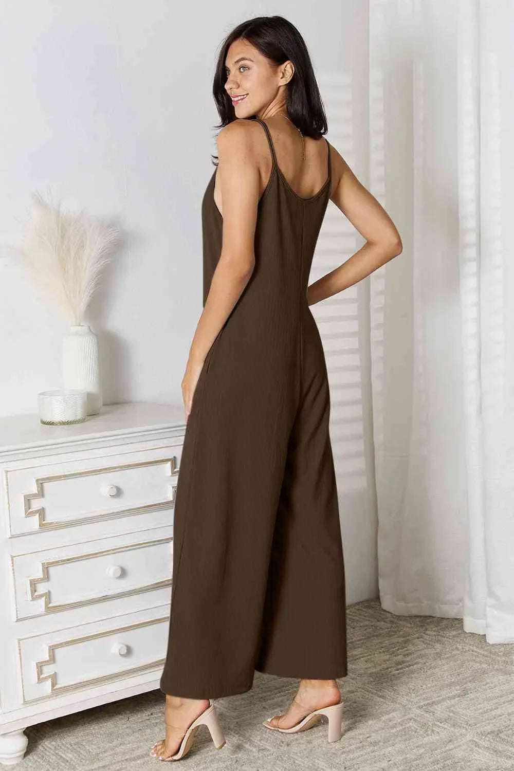 Chic V-Neck Spaghetti Strap Jumpsuit - Perfect Fit for Every Body - Alrickas’ UNIQUE BOUTIQUE