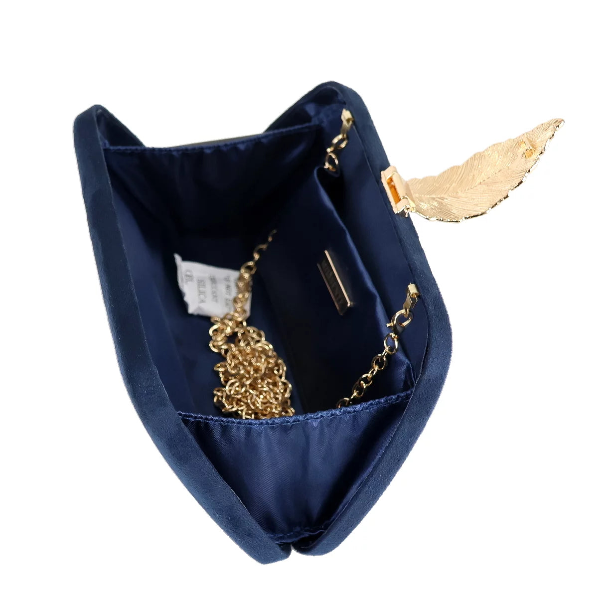 Chic Navy Blue Faux Suede Clutch Handbag for Women - Alrickas’ UNIQUE BOUTIQUE