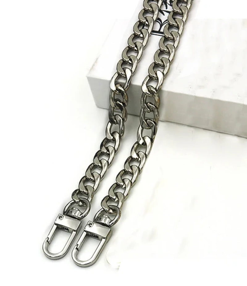 Steel Bag Chains 9Mm Detachable Replacement Purse Chain, Bag Belts Straps for Handbags Handle Accessories Shoulder Crossbody