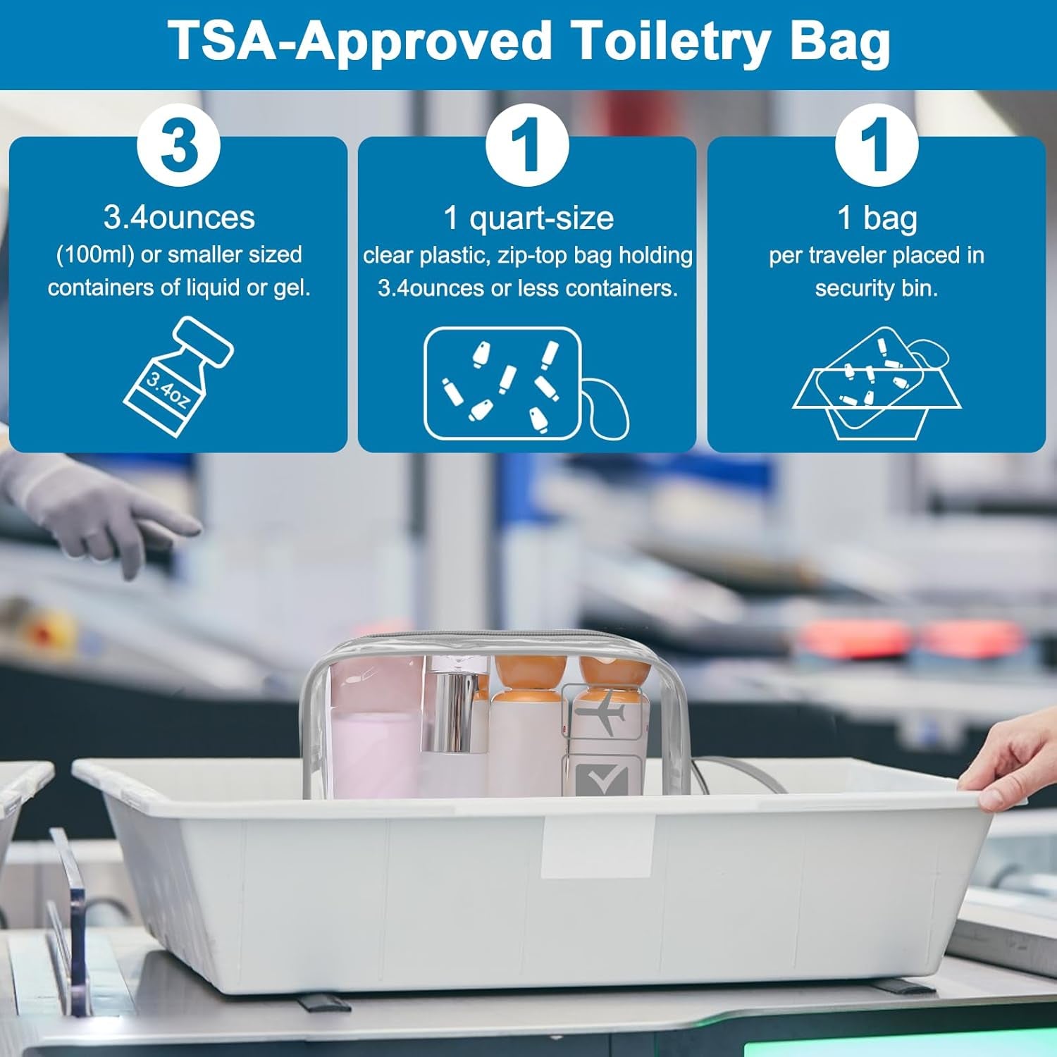 Clear Makeup Bags - Waterproof Travel Cosmetic Pouch for Women & Kids - Perfect Toiletries Organizer for On-the-Go! - Alrickas’ UNIQUE BOUTIQUE