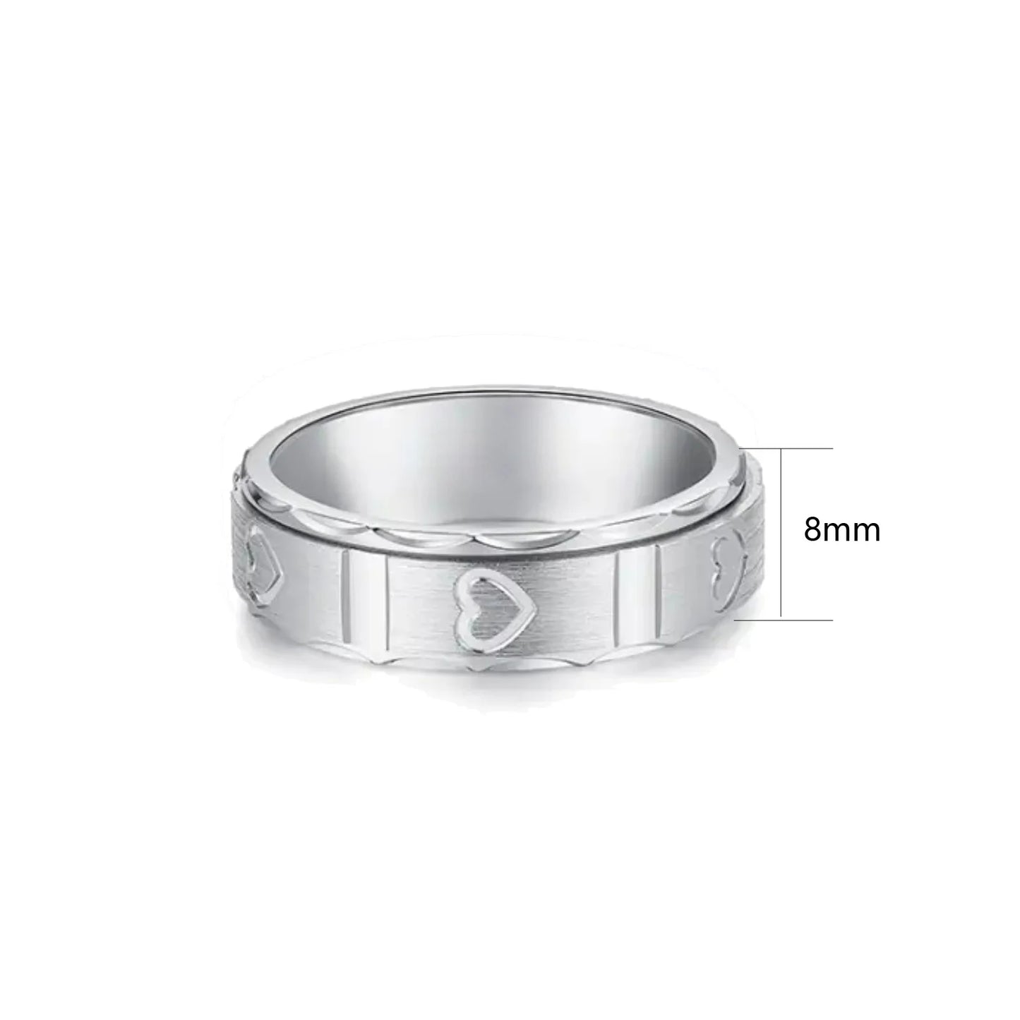 Heart Matching Rings Couple Rings 10Kt White Gold Plated 1Ct CZ Wedding Ring Set for Women