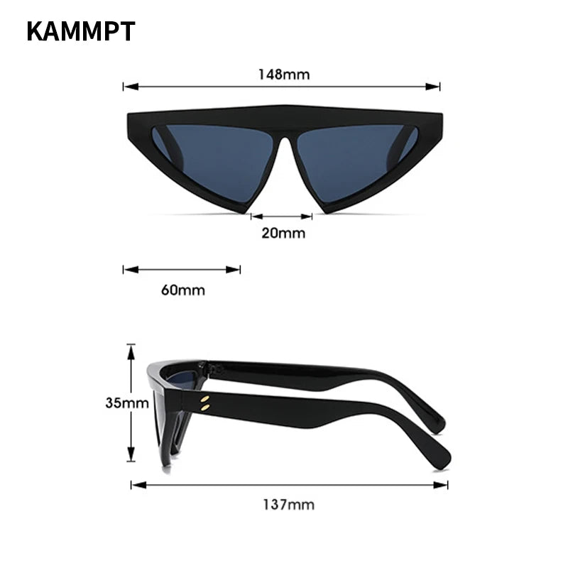 Triangle Shape Sunglasses Men Women 2023 Fashion Futuristic Goggle Eyewear Trendy Luxury Brand Designer UV400 Sun Glasses