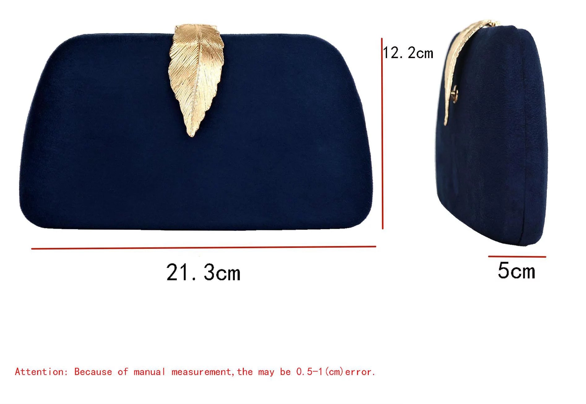 Chic Navy Blue Faux Suede Clutch Handbag for Women - Alrickas’ UNIQUE BOUTIQUE