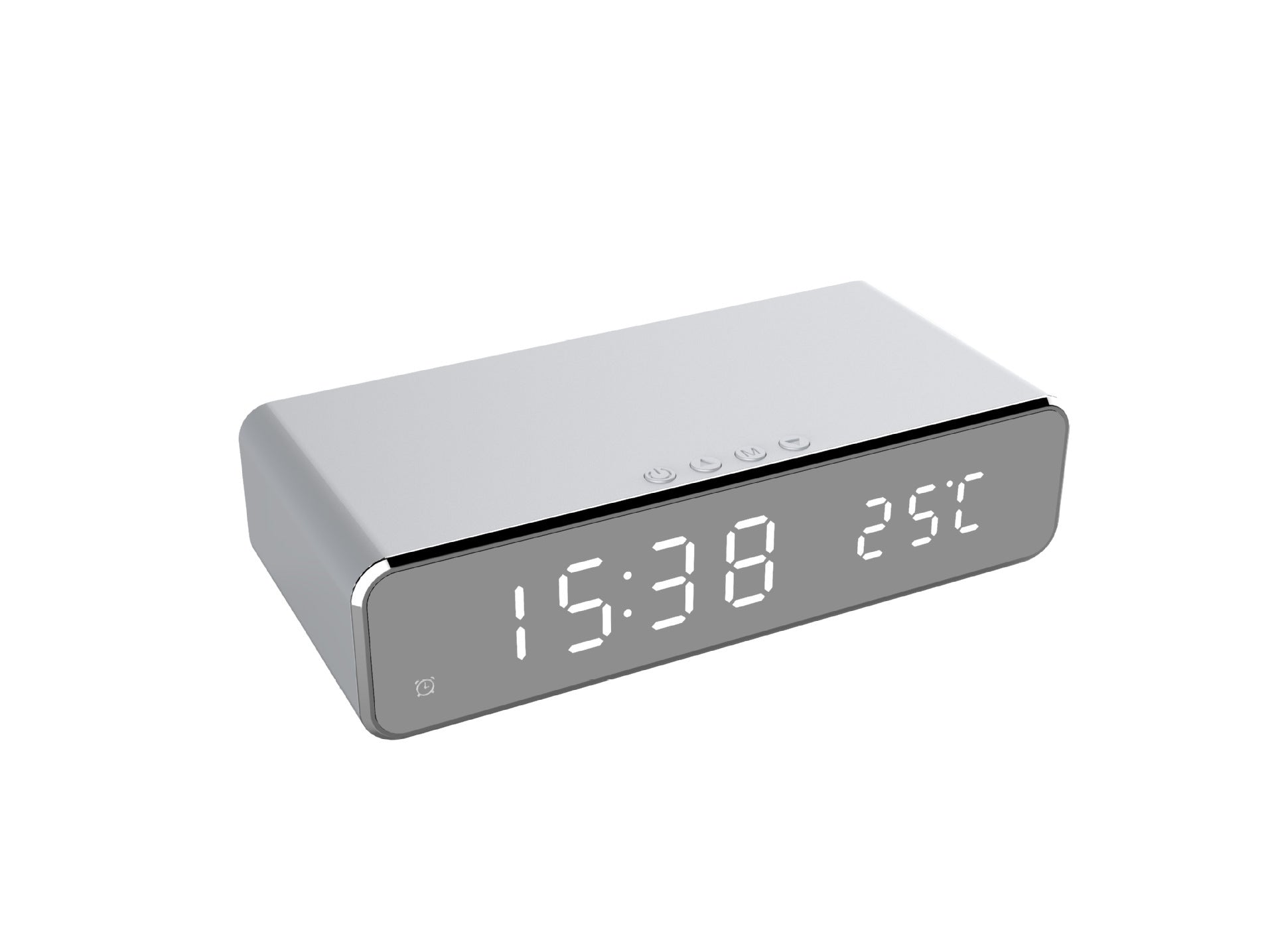 LED Electric Alarm Clock With Wireless Charger Desktop Digital Despertador Thermometer Clock HD Mirror Clock Watch Table Decor - Alrickas’ UNIQUE BOUTIQUE
