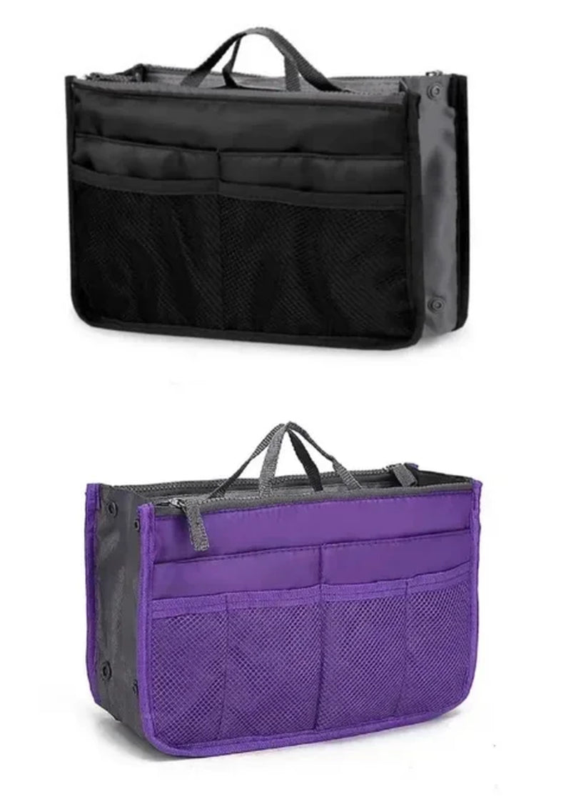 Women Make up Cosmetic Bag Travel Handbag Nylon Large Container Make up Case Organizer Bags Ladies Foldable Purse Clutch Bag