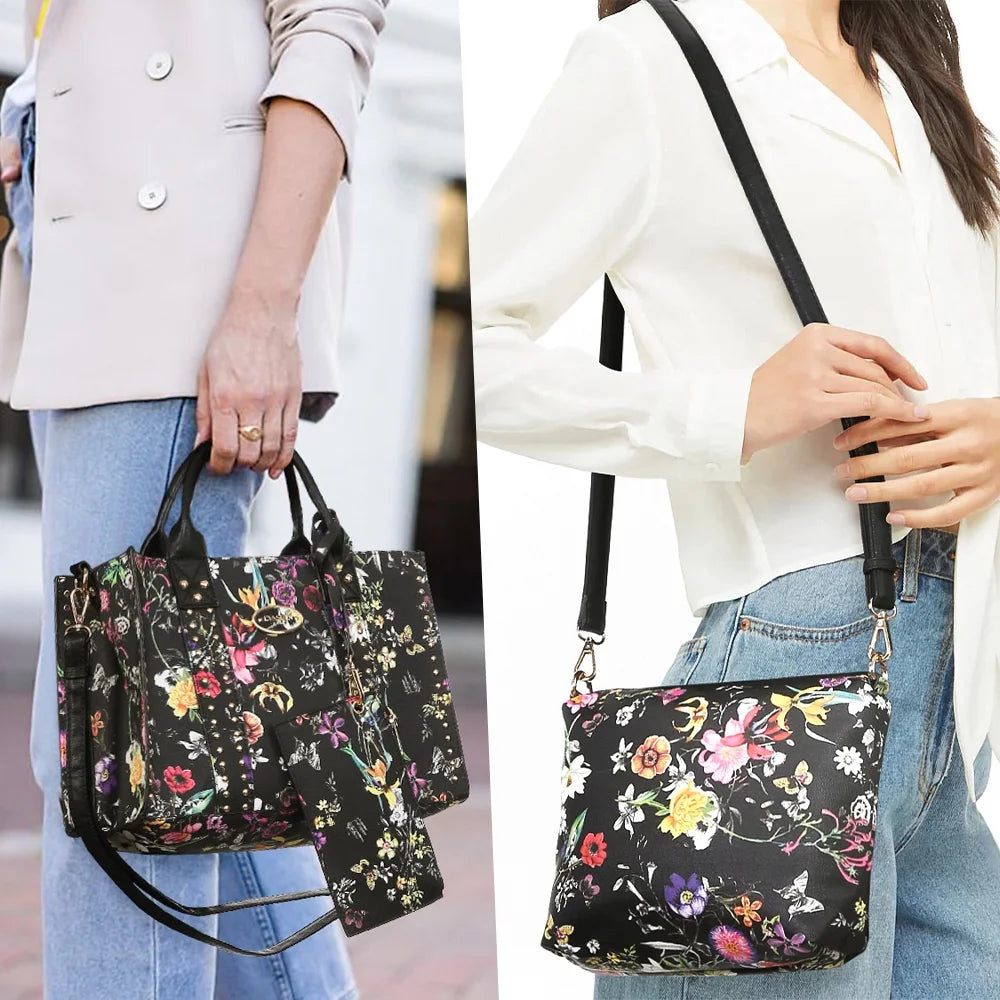 Stylish 3-Piece Women's Handbag Set - Tote, Shoulder Bag & Briefcase for Work and Everyday Use - Alrickas’ UNIQUE BOUTIQUE