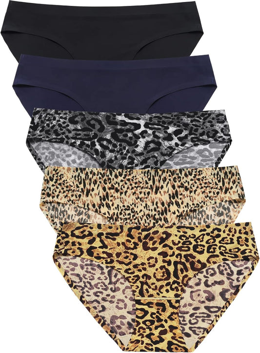 Ultimate Comfort Seamless Women's Underwear - 5 Pack Breathable Stretch Bikini Hipster Panties - Alrickas’ UNIQUE BOUTIQUE