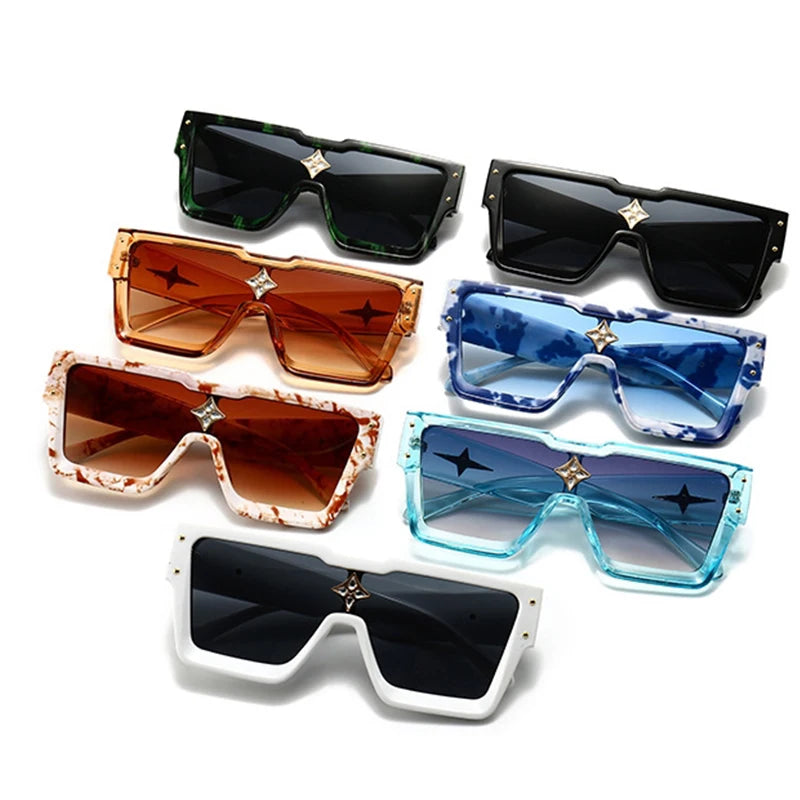 Luxury Square Sunglasses Women Fashion Oversized Grandient Sun Glasses Female Brand Designer High Quality Eyewear Shades Oculos