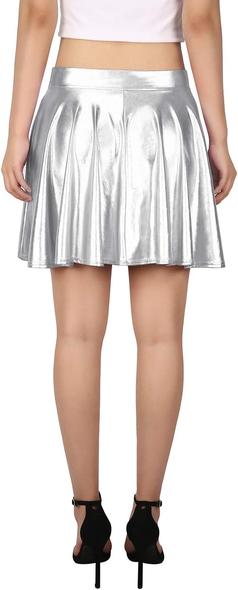 Women'S Casual Fashion Flared Pleated A-Line Circle Skater Skirt