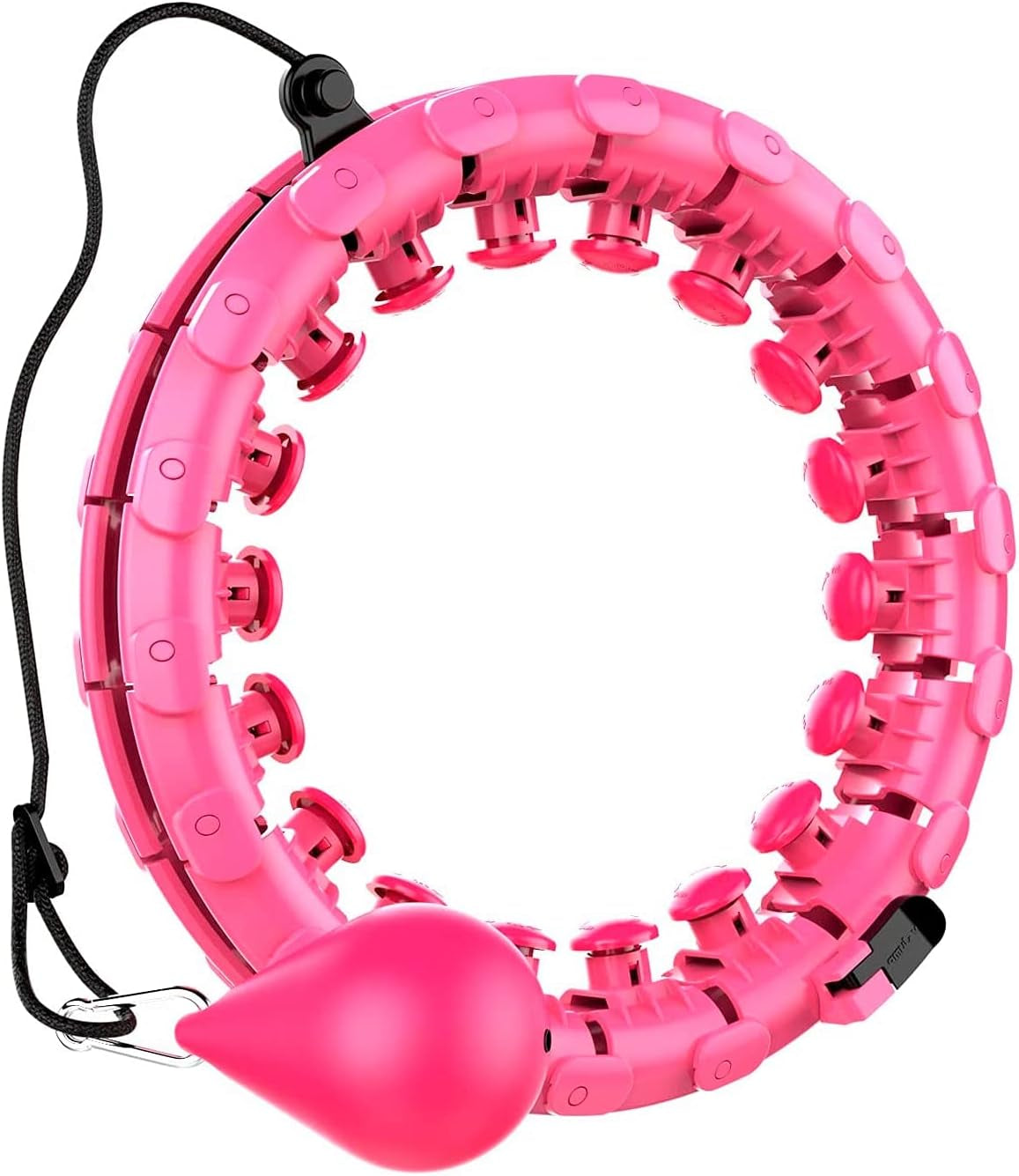 Weighted Hula Hoop for Adults - 2 in 1 Smart Fitness Hoops for Weight Loss - Detachable Knots Fitness Massage - Smart Auto-Spinning Exercise Hoola Hoop