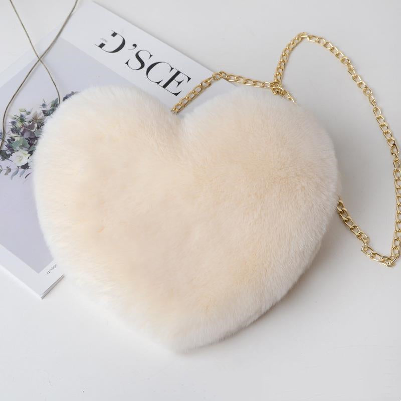 Love Bags for Women Plush Chain Shoulder Bags Valentine'S Day Party Bag