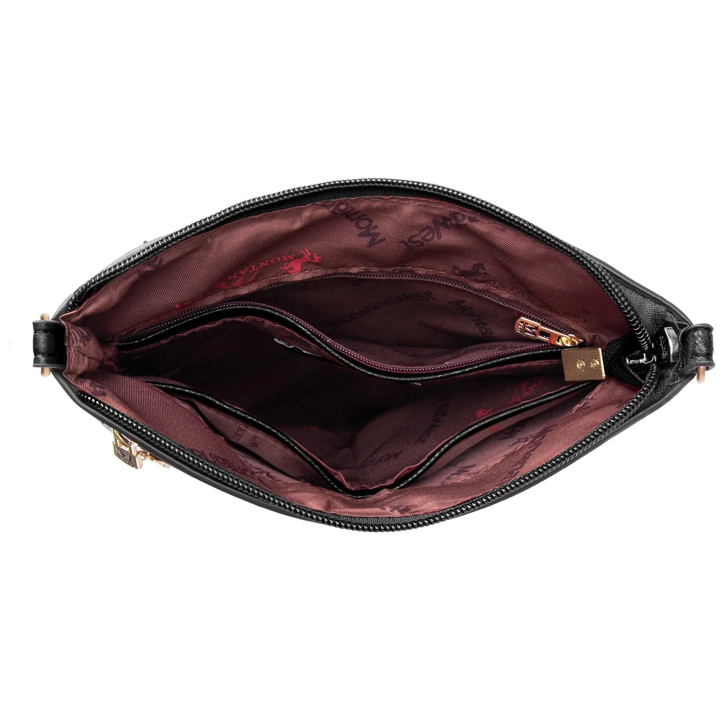 Crossbody Bags for Women Multi Pocket Cross Body Bag Purses with Adjustable Strap, Black