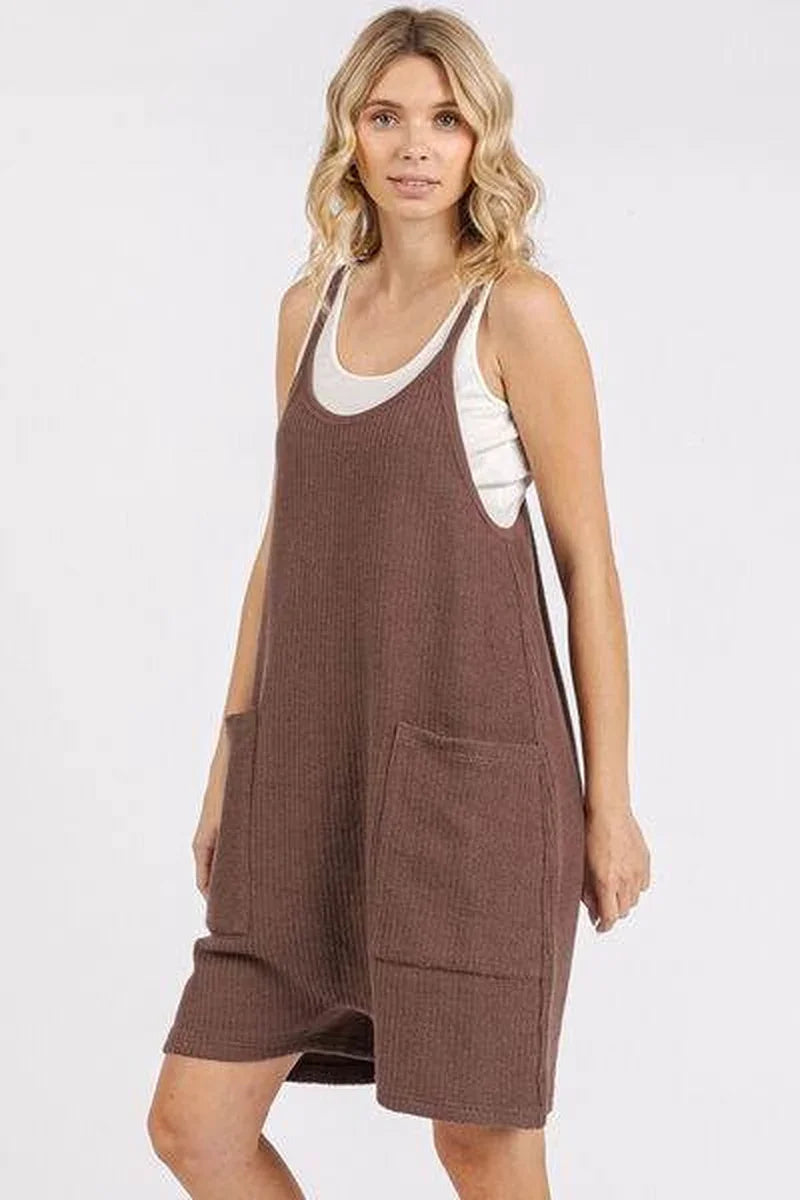 Chic Mittoshop Scoop Neck Spaghetti Strap Overalls with Convenient Pockets - Alrickas’ UNIQUE BOUTIQUE