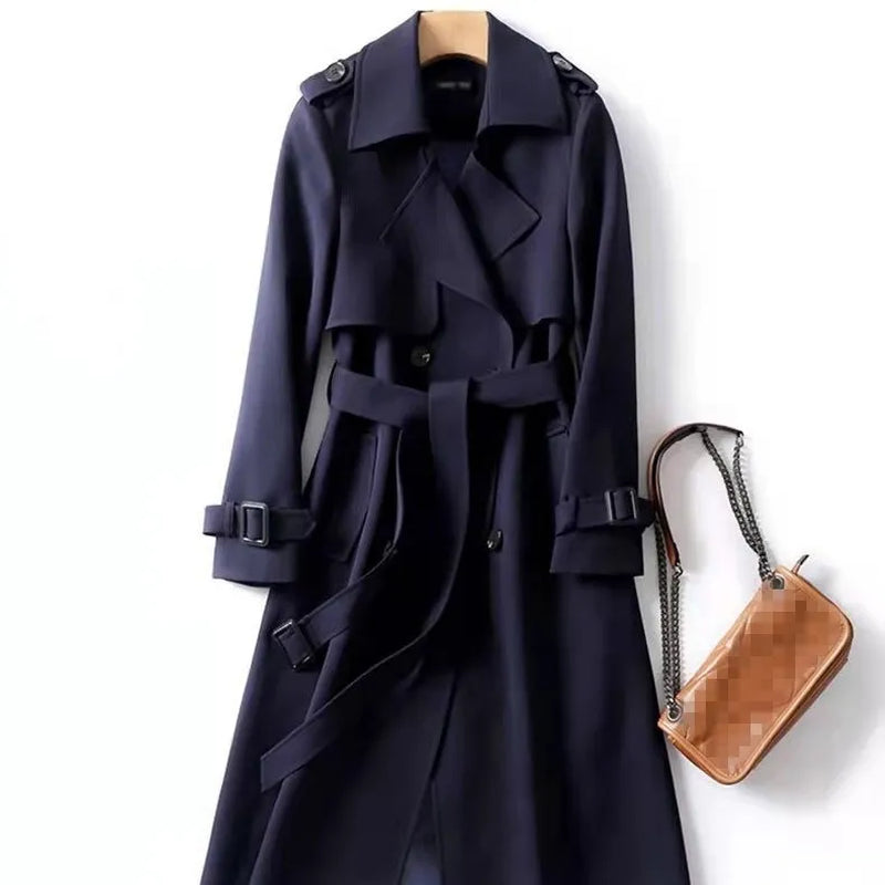 Women'S Trench Coats Winter Long Shirt Dress Women Brown Windbreak Coat Korean plus Large Size Casual Outerwear Thickening Fashion