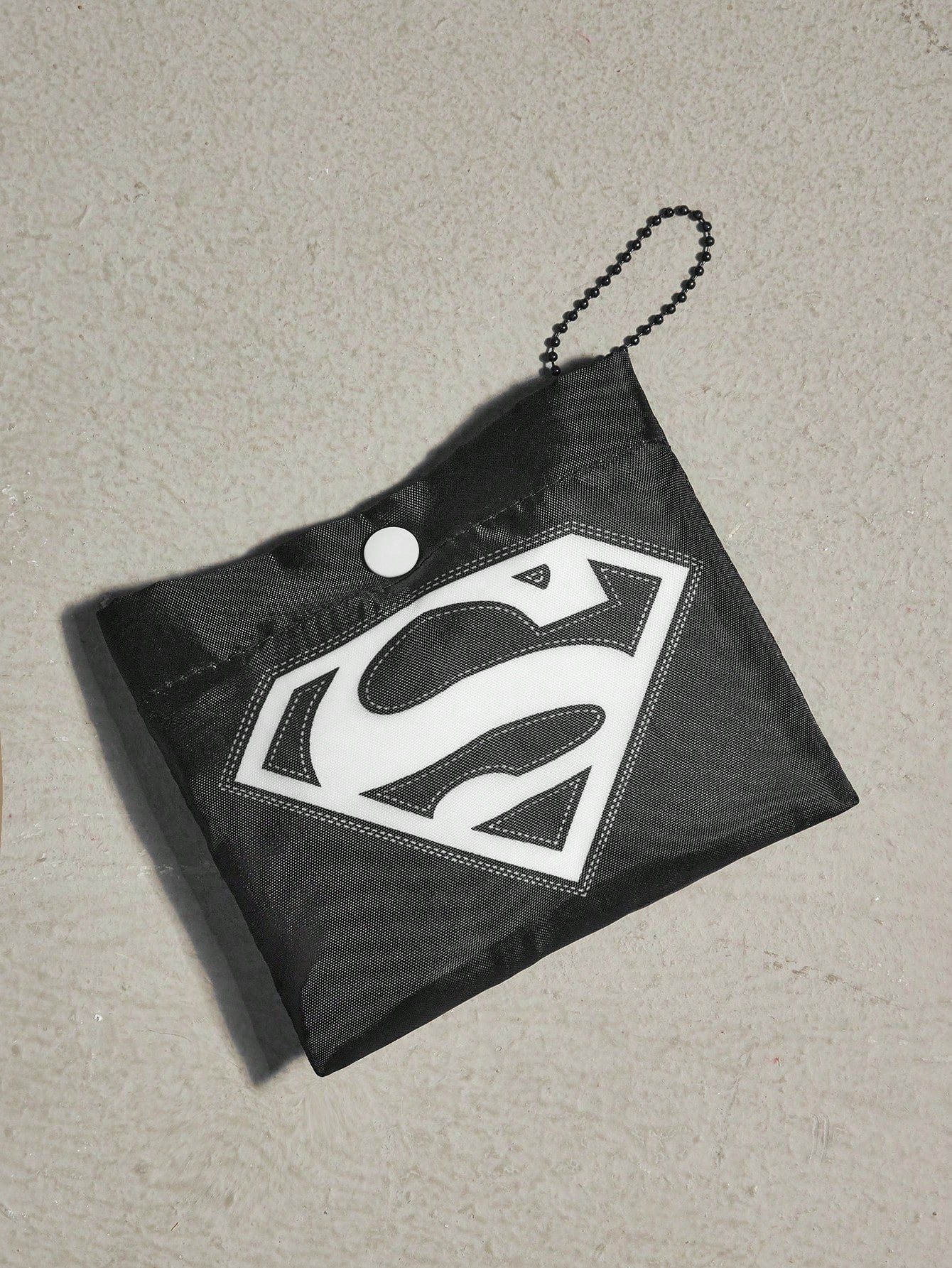 SUPERMAN X Superman Print Fashionable Black Tote Bag