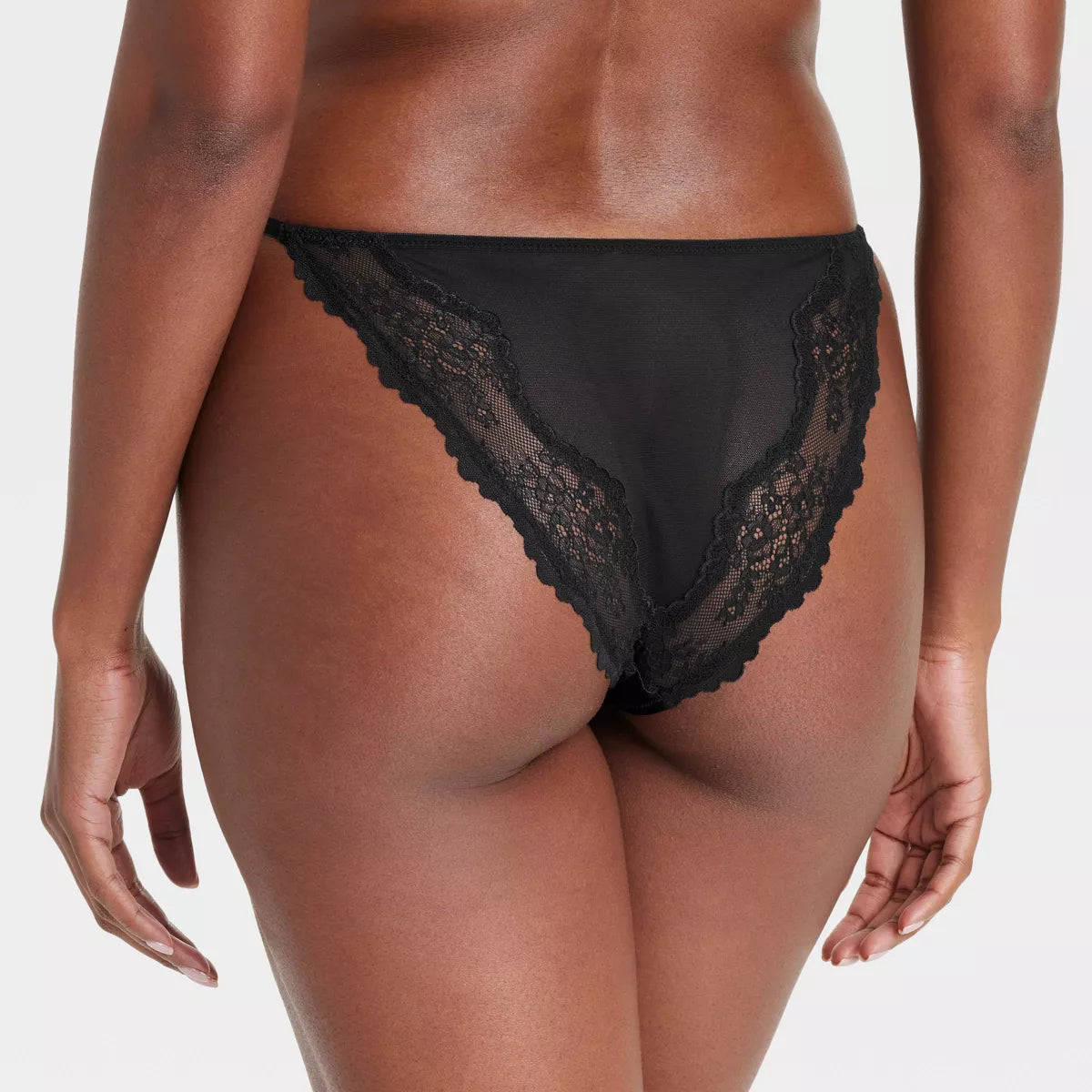 Women'S Satin and Lace Lingerie Cheeky Underwear - Auden
