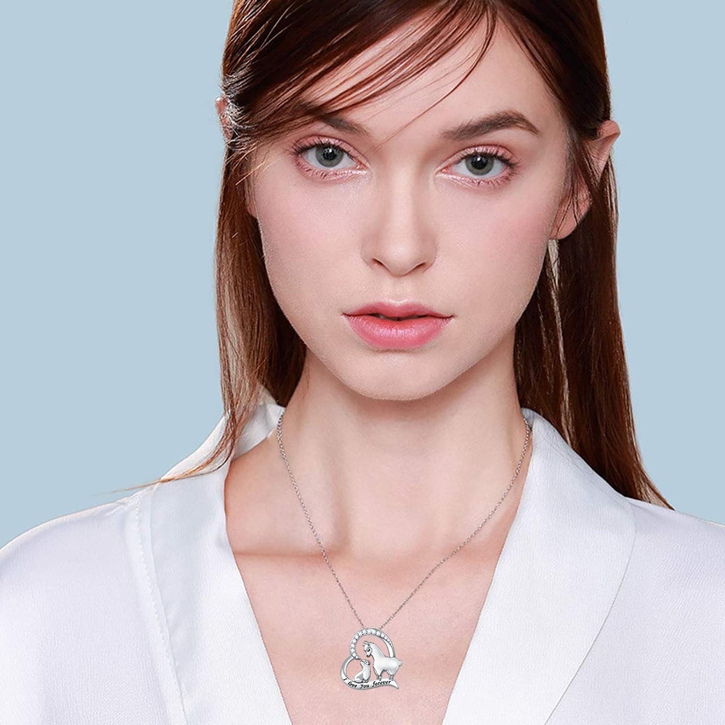 Animal Necklaces for Women Girls 925 Sterling Silver Frog/Ladybug/Guinea Pig/Camel/Giraffe/Cat/Mushroom/Dove Pendant Necklace Christmas Jewelry Birthday Gifts