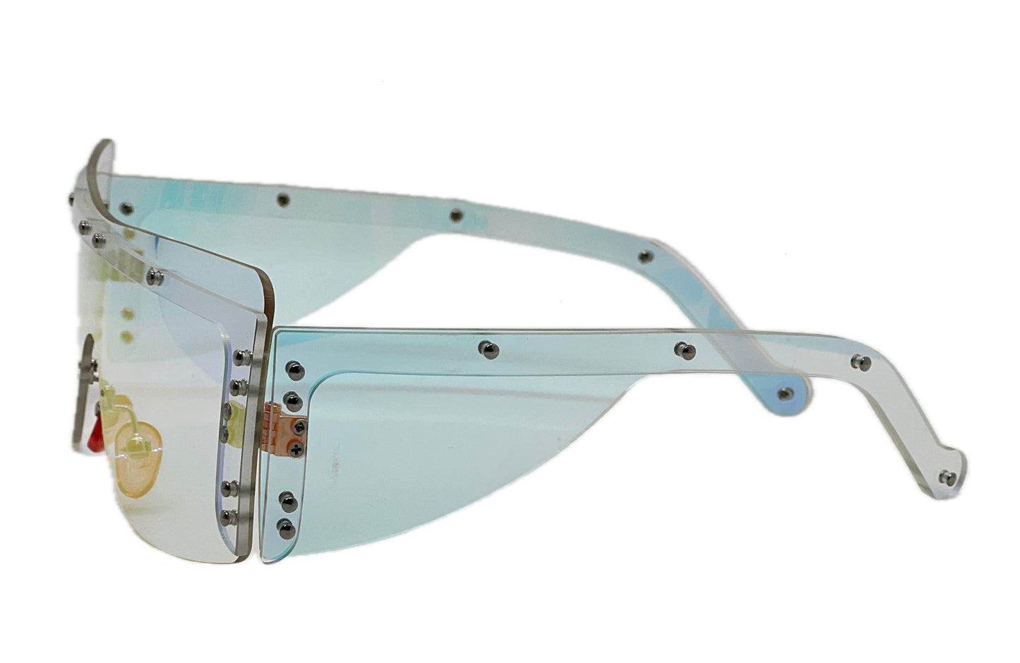 Women Sunglasses Designer Luxury Fashion Metal Rivet Square Outdoor Glasses