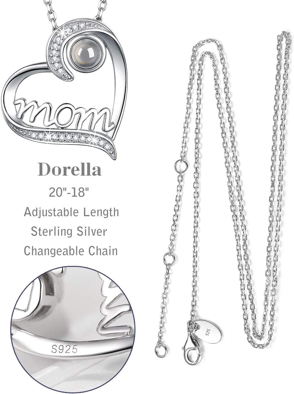 Birthday Gifts for Women 925 Sterling Silver Mom Necklace for Mom Wife August Birthstones Necklace Peridot Blue Sapphire and More Stones Jewelry for Her