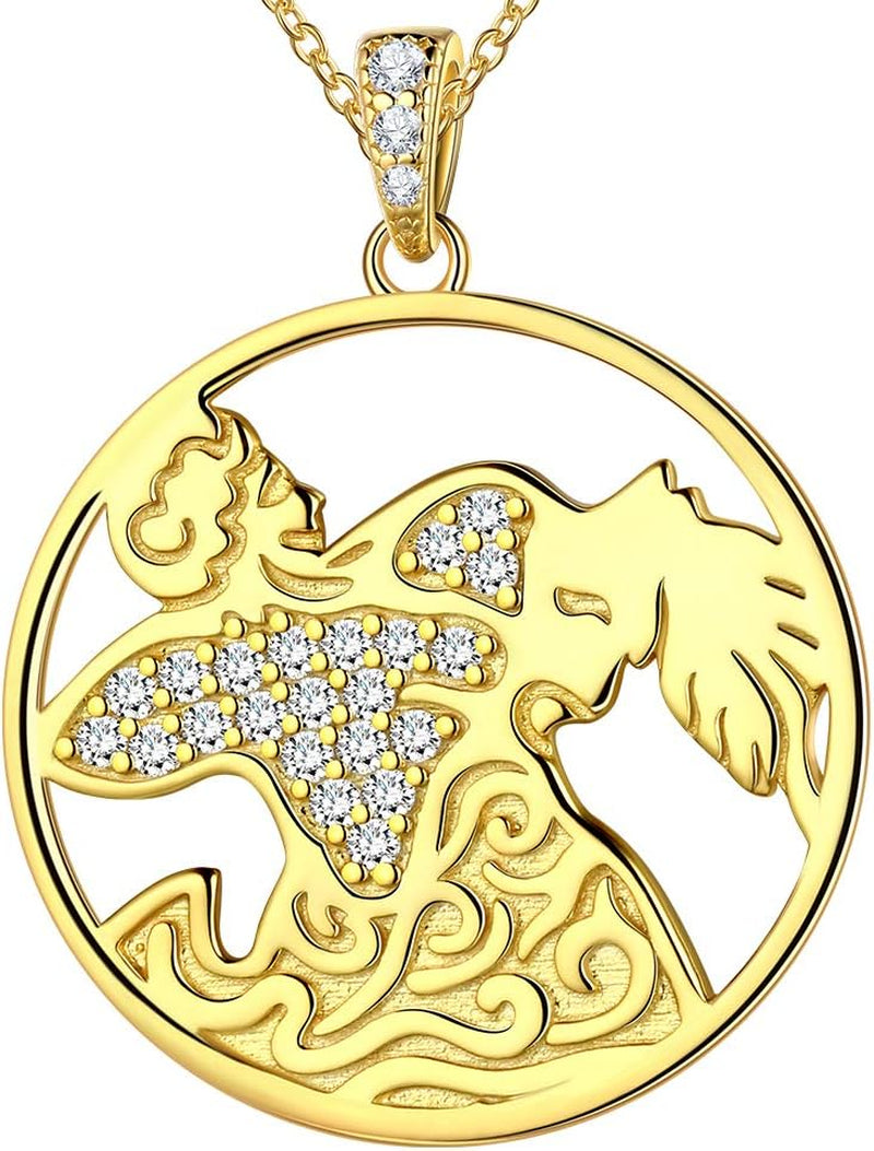Celestial Zodiac Constellation Pendant Necklace in 925 Sterling Silver - Perfect Astrology Gift for Women and Men, Ideal Birthday Present for Wife or Girlfriend - Alrickas’ UNIQUE BOUTIQUE