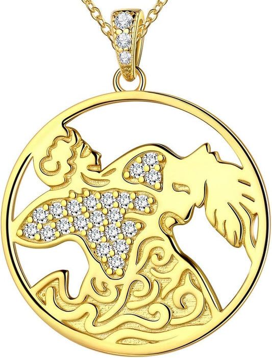 Celestial Zodiac Constellation Pendant Necklace in 925 Sterling Silver - Perfect Astrology Gift for Women and Men, Ideal Birthday Present for Wife or Girlfriend - Alrickas’ UNIQUE BOUTIQUE