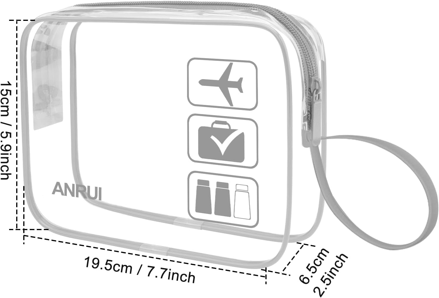 Clear Makeup Bags - Waterproof Travel Cosmetic Pouch for Women & Kids - Perfect Toiletries Organizer for On-the-Go! - Alrickas’ UNIQUE BOUTIQUE