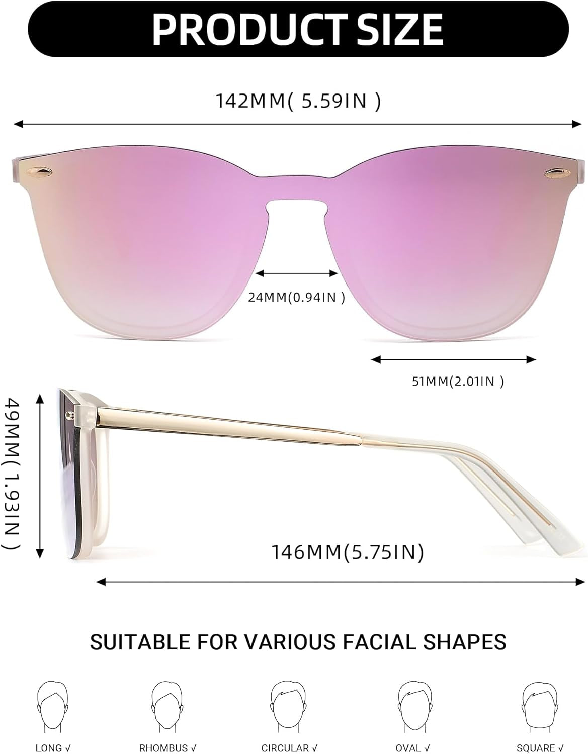 Stylish Rimless Reflective Sunglasses for Trendy Men and Women - Alrickas’ UNIQUE BOUTIQUE
