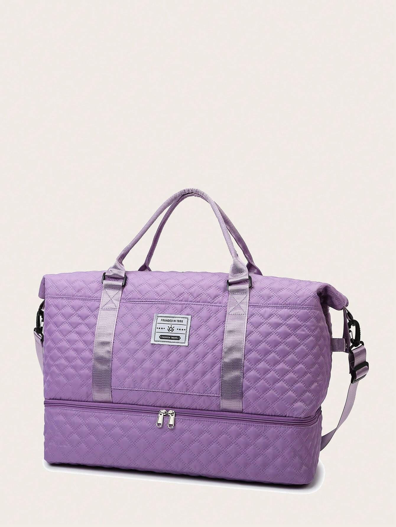 Purple Expanded Luggage Storage Bag, Lightweight Foldable, Expanded, Carry on Travel Weekender & Overnight Bag, Weekend Bag Hospital Bag Quilted Bag Quilt Bag Puffer Bag Quilted Shoulder Bag Hand Bag Crossbody Bag Traveling Bag Back to School School Bag Travel Essentials Travel Organizer for Beach Summer Vacation Travel Bag for Suitcase Gym Bag Duffle Bag Duffel Bag for Luggage Carry on Bag College Bag Luggage Bags Weekender Bag Holiday Winter