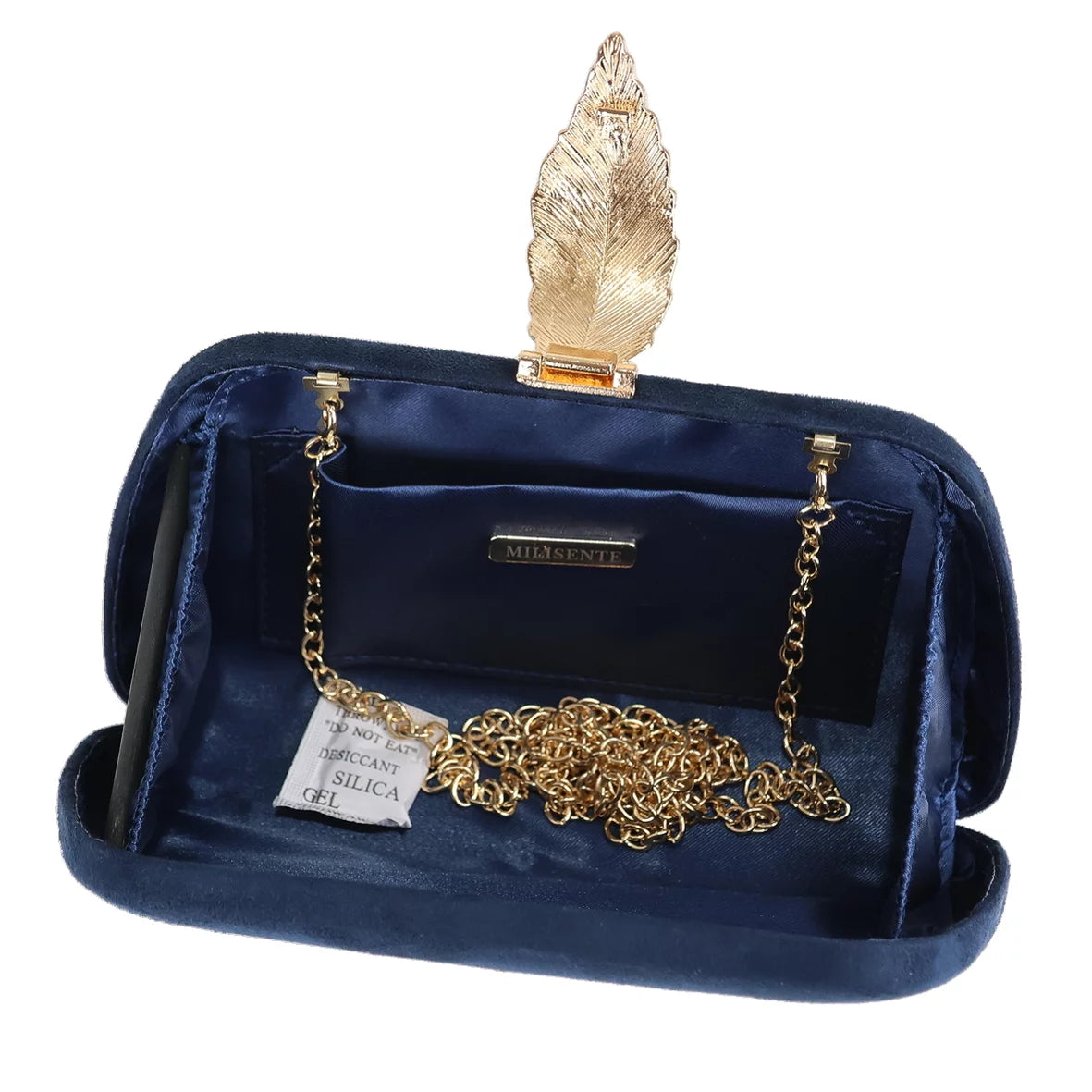 Chic Navy Blue Faux Suede Clutch Handbag for Women - Alrickas’ UNIQUE BOUTIQUE