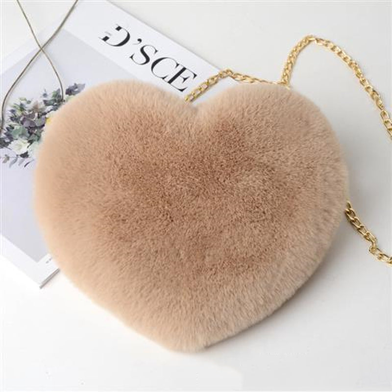 Love Bags for Women Plush Chain Shoulder Bags Valentine'S Day Party Bag